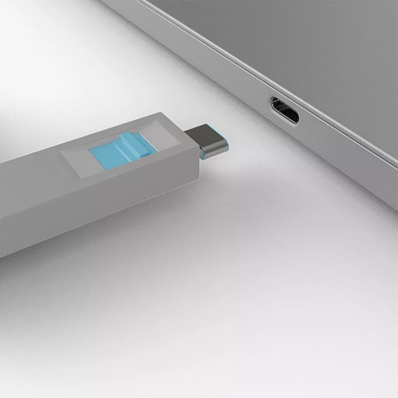 Blokada portu Lindy USB Type C zestaw kluczy 4 szt. niebieski