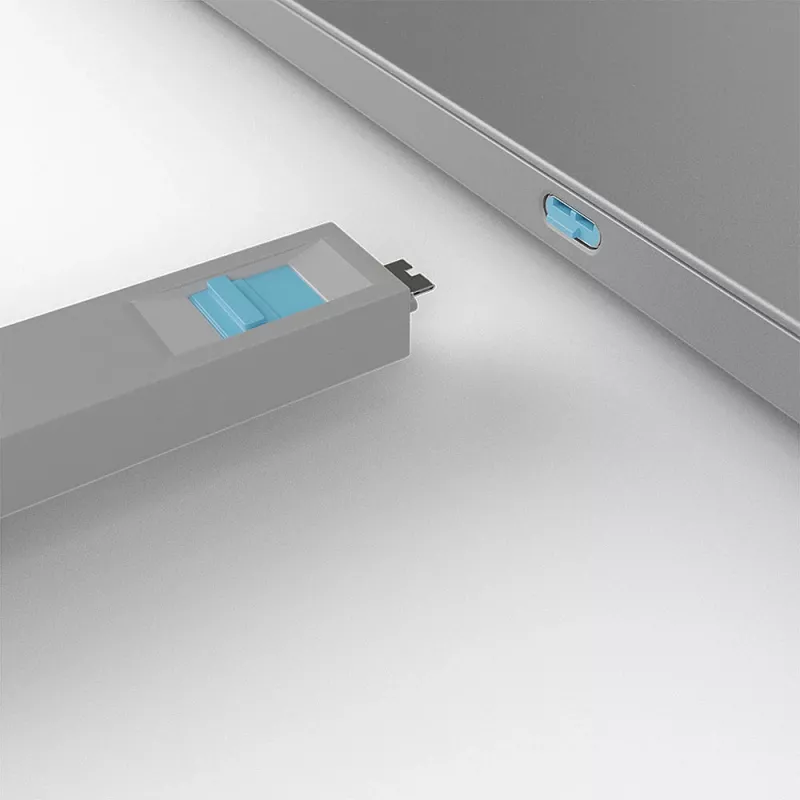 Blokada portu Lindy USB Type C zestaw kluczy 4 szt. niebieski