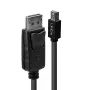 Lindy 2m Mini DisplayPort wtyk męski do DisplayPort wtyk męski, czarny