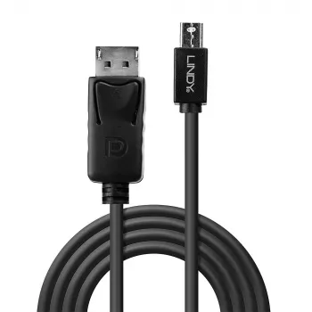 Lindy 3m Mini DisplayPort Wtyk męski do DisplayPort Wtyk męski, Czarny