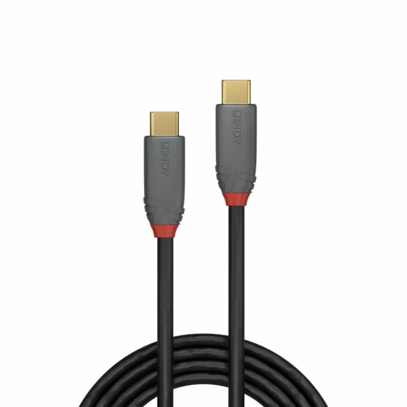 Kabel Lindy 2 m USB 3.2 typu C, 5 A PD, linia Anthra