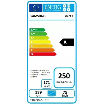 Samsung QE75T Cyfrowy ekran informacyjny płaski 190,5 cm (75 cali) LCD 300 cd/m² 4K Ultra HD Czarny Tizen 4.0
