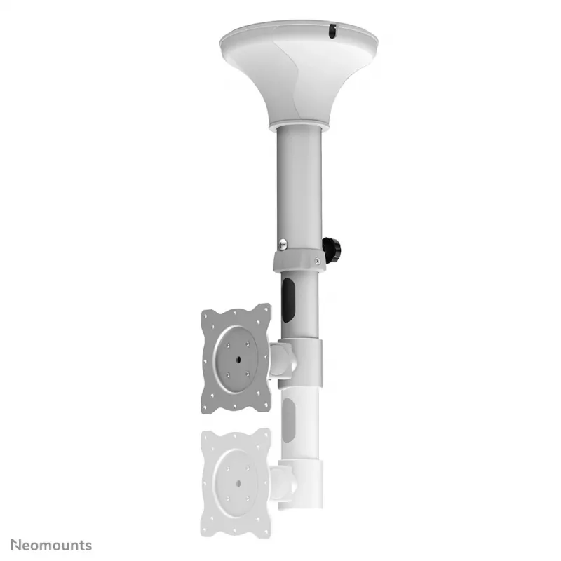 Neomounts FPMA-C025SILVER Uchwyt sufitowy do monitora/telewizora 10-30 cali - wys. 37-47 cm - uchylny