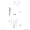 Neomounts FPMA-C200Czarny Uchwyt sufitowy do monitora/telewizora 10-40 cali - wys. 64-104 cm