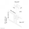 Uchwyt sufitowy do monitora/telewizora Neomounts PLASMA-C100Czarny 37-75 cali - wys. 67-107 cm