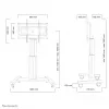 Wózek TV Neomounts PLASMA-M2500SILVER 42-100 cali – zmotoryzowany