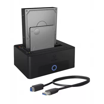 ICY BOX 2-zatokowa stacja dokująca i klonująca dla dysków SATA 2,5 lub 3,5 cala do hosta USB 3.0