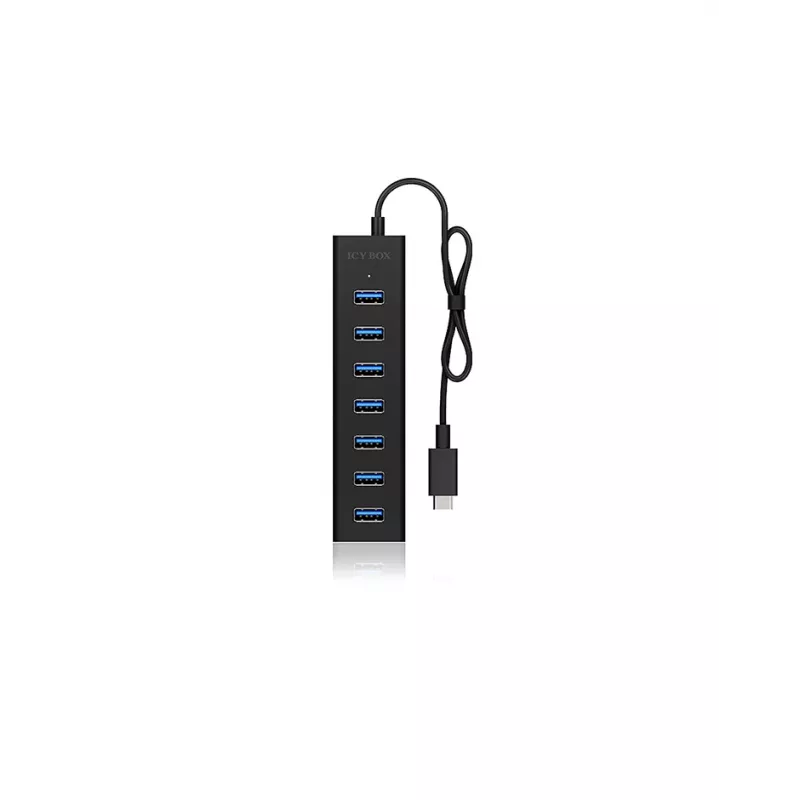 ICY BOX IB-HUB1700-C3 USB 3.2 Gen 1 (3.1 Gen 1) Type-C 5000 Mbit/s Czarny