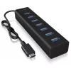 ICY BOX IB-HUB1700-C3 USB 3.2 Gen 1 (3.1 Gen 1) Type-C 5000 Mbit/s Czarny