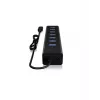 ICY BOX IB-HUB1700-C3 USB 3.2 Gen 1 (3.1 Gen 1) Type-C 5000 Mbit/s Czarny