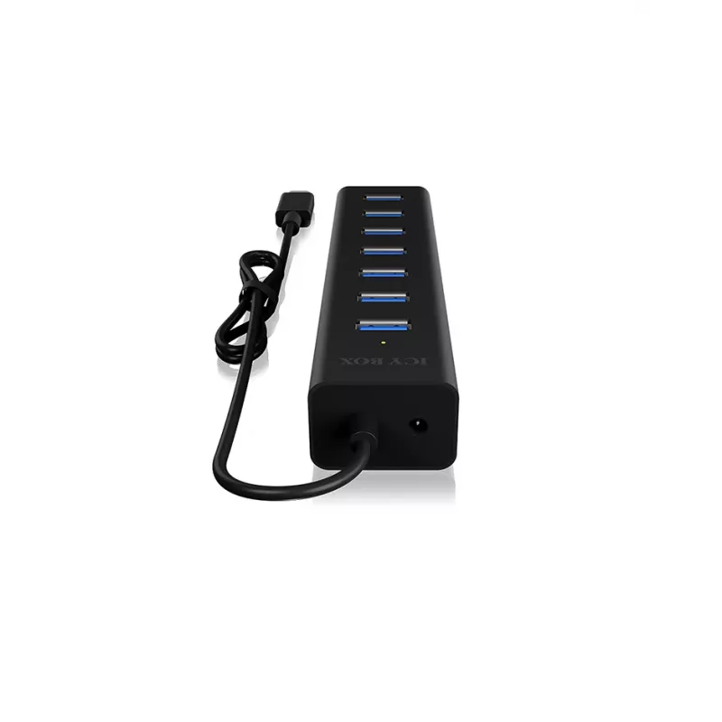 ICY BOX IB-HUB1700-C3 USB 3.2 Gen 1 (3.1 Gen 1) Type-C 5000 Mbit/s Czarny