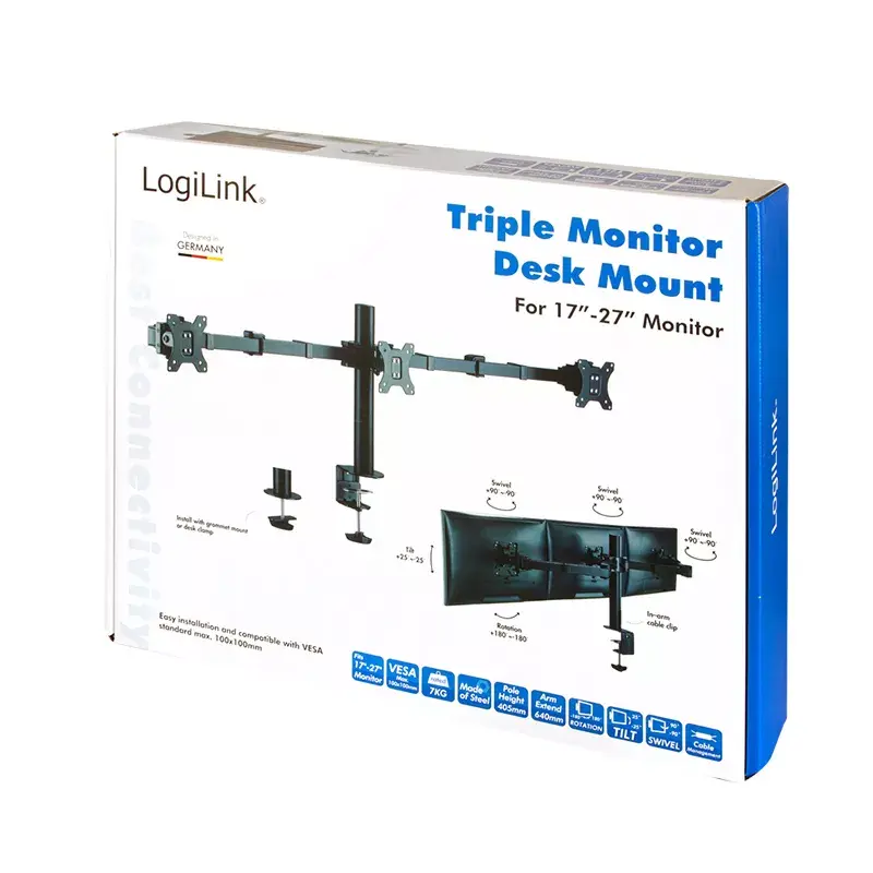 Uchwyt do monitora LogiLink BP0107 81,3 cm (32 cale) biurkowy czarny