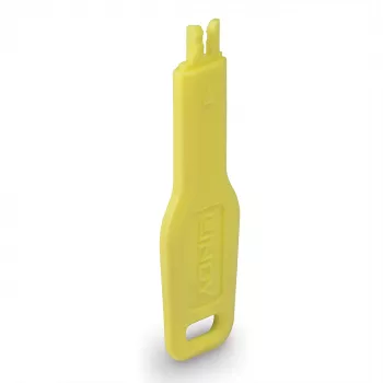 Klucz blokady portu Lindy 47899 do portów RJ‑45, żółty, 20×74,5×5,9 mm