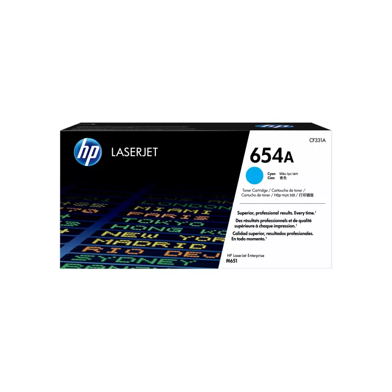 HP 654A Cyan Oryginalny wkład tonerowy LaserJet