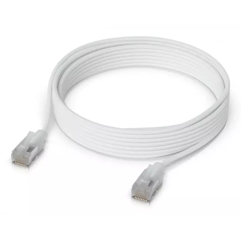 Kabel krosowy sieciowy UBIQUITI UACC-CABLE-PATCH-EL-C6A-5M-W Cat6a 5 m RJ-45 półprzezroczysty biały