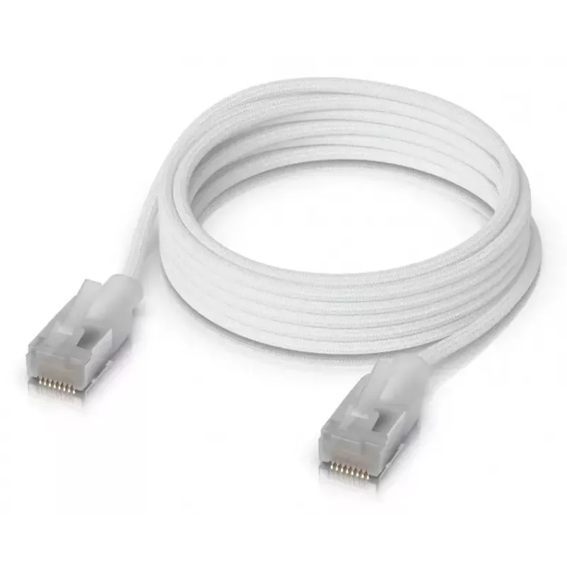 Kabel sieciowy Ubiquiti UACC-Cable-Patch-EL-C6A-2M-W RJ-45 Cat6a 2 m półprzezroczysty biały