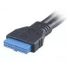Kabel USB 2 x USB A Akasa AK-CBUB09-15BK czarny