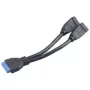 Kabel USB 2 x USB A Akasa AK-CBUB09-15BK czarny