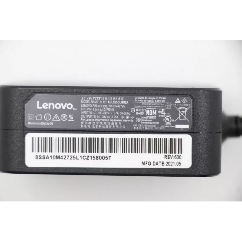 Lenovo 01FR146 zasilacz/falownik Wewnętrzny 65 W Czarny