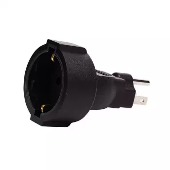 MicroConnect PETRAVEL3 przejściówka wtyczki zasilania Typ B Typ F Czarny