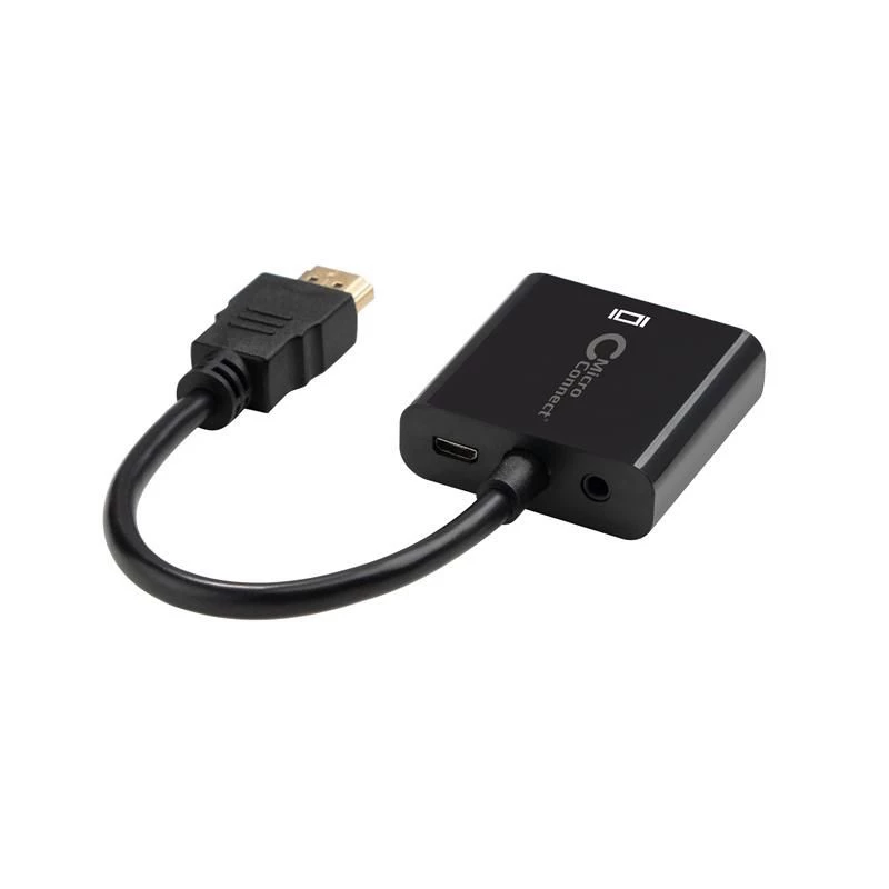 Microconnect HDMVGA2B adapter kabla wideo 0,15 m VGA (D-Sub) HDMI Type A (Standard) Czarny