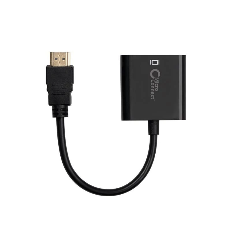 Microconnect HDMVGA2B adapter kabla wideo 0,15 m VGA (D-Sub) HDMI Type A (Standard) Czarny