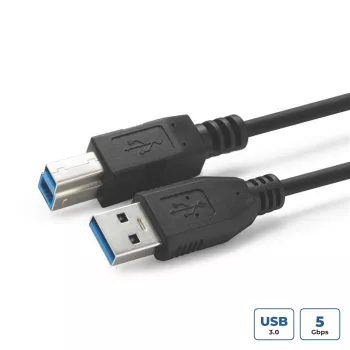 Microconnect USB3.0AB3B Kabel USB USB 3.2 Gen 1 (3.1 Gen 1) 3 m USB A USB B Czarny