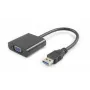 Microconnect USB3.0VGA USB adapter graficzny 1920 x 1080 pikseli Czarny