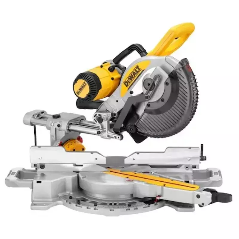 Piła ukośna DeWALT DWS727-QS, stacjonarna piła ukośnicowa, waga 22 kg, wysokość 460 mm