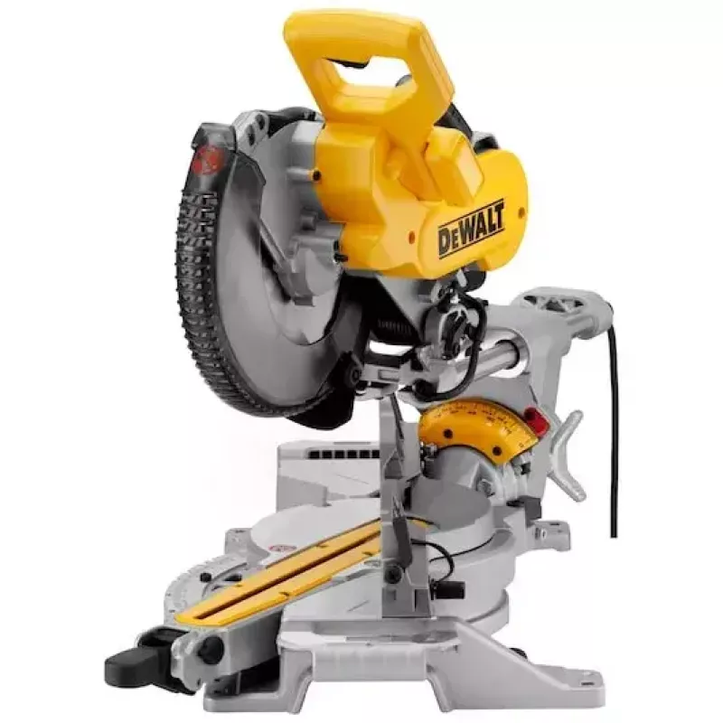 Piła ukośna DeWALT DWS727-QS, stacjonarna piła ukośnicowa, waga 22 kg, wysokość 460 mm