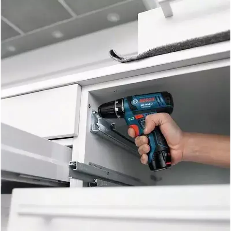 Bosch GSB 10,8-2-LI Professional Keyless Czarny, niebieski, czerwony