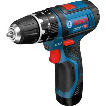 Bosch GSB 10,8-2-LI Professional Keyless Czarny, niebieski, czerwony