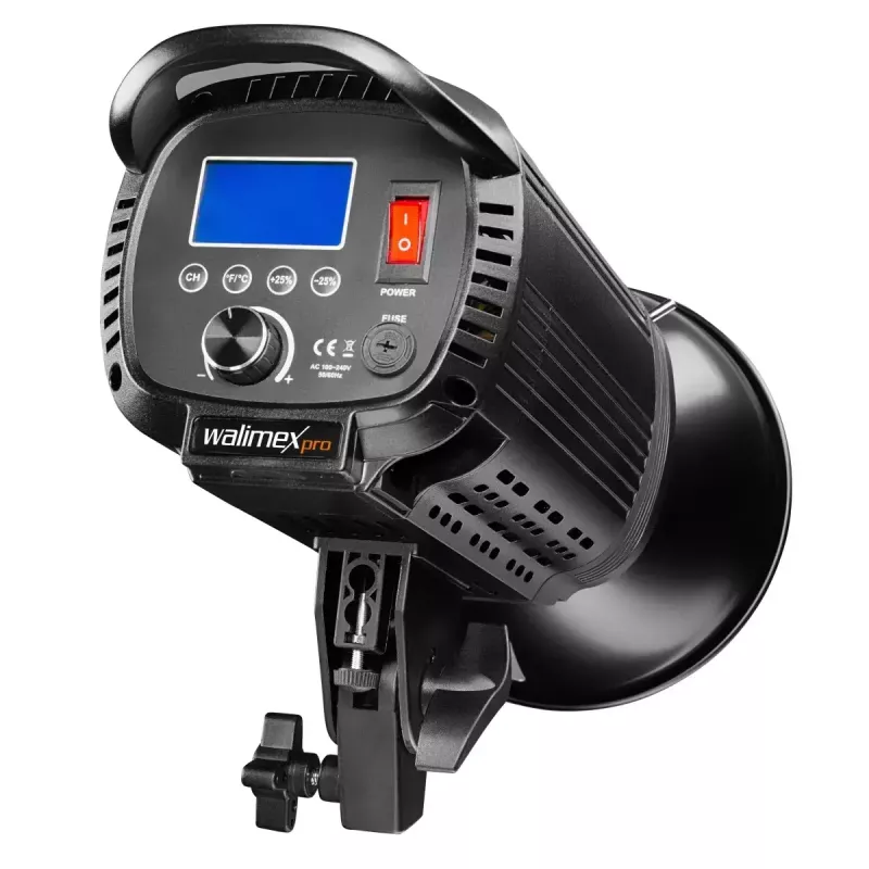 Studyjna lampa LED Walimex Niova 100 W, 1 żarówka LED, czarna obudowa metalowo-plastikowa, LCD, 220-240 V 50 Hz