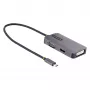 StarTech.com Adapter wideo USB-C, Adapter USB-C do HDMI DVI VGA, Do 4K 60 Hz, Aluminium, Wieloportowy adapter wideo, Zgodny z Thunderbolt 3 / 4, Adapter podróżny USB Type-C