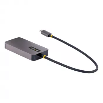 StarTech.com Adapter wideo USB-C, Adapter USB-C do HDMI DVI VGA, Do 4K 60 Hz, Aluminium, Wieloportowy adapter wideo, Zgodny z Thunderbolt 3 / 4, Adapter podróżny USB Type-C