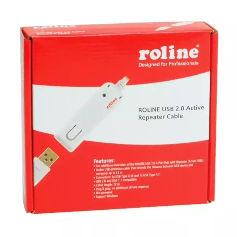Aktywny kabel przedłużacz USB 2.0 ROLINE 12.04.1085 12 m
