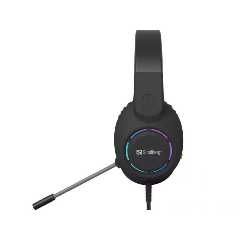 Zestaw słuchawkowy SANDBERG BossBlaster USB — przewodowy zestaw słuchawkowy gamingowy, 20–20000 Hz, kabel 2 m, 240 g, czarny