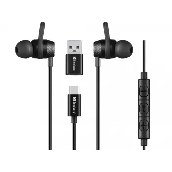 Sandberg USB-C/A In-Earset with Line-Mic