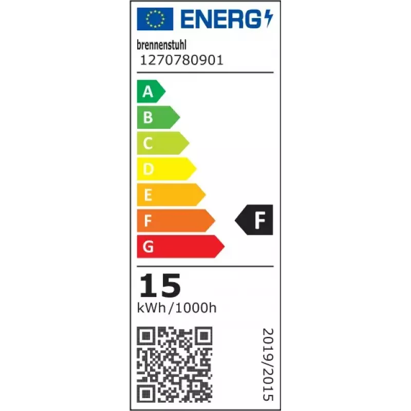 Kinkiet LED Brennenstuhl 1270780901 owalny 1 żarówka 4000K 1680lm IP54