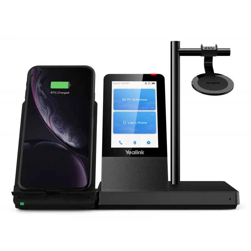 Yealink WH66 Mono UC-DECT Bezprzewodowy zestaw słuchawkowy, Bezprzewodowy, Biuro/Centrum telefoniczne, 20 - 20000 Hz, 80 g, Słuchawki, Czarny