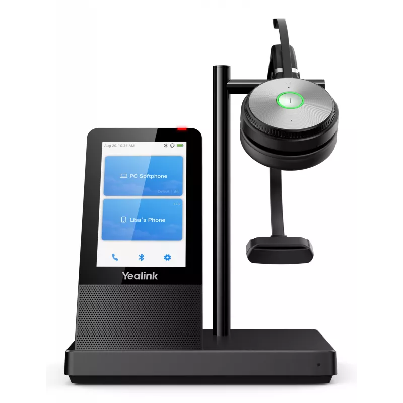 Yealink WH66 Mono UC-DECT Bezprzewodowy zestaw słuchawkowy, Bezprzewodowy, Biuro/Centrum telefoniczne, 20 - 20000 Hz, 80 g, Słuchawki, Czarny