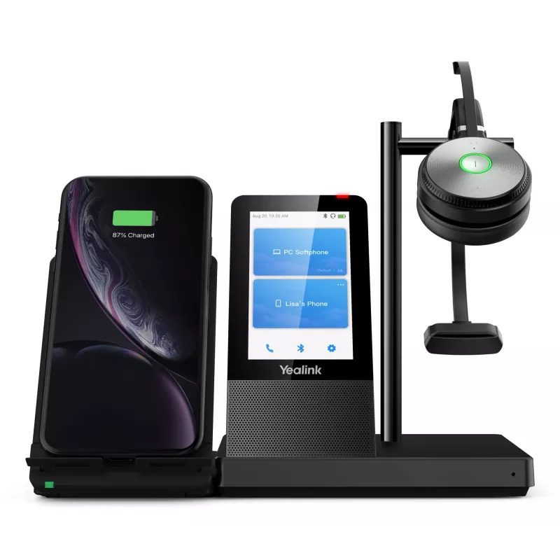Yealink WH66 Mono UC-DECT Bezprzewodowy zestaw słuchawkowy, Bezprzewodowy, Biuro/Centrum telefoniczne, 20 - 20000 Hz, 80 g, Słuchawki, Czarny