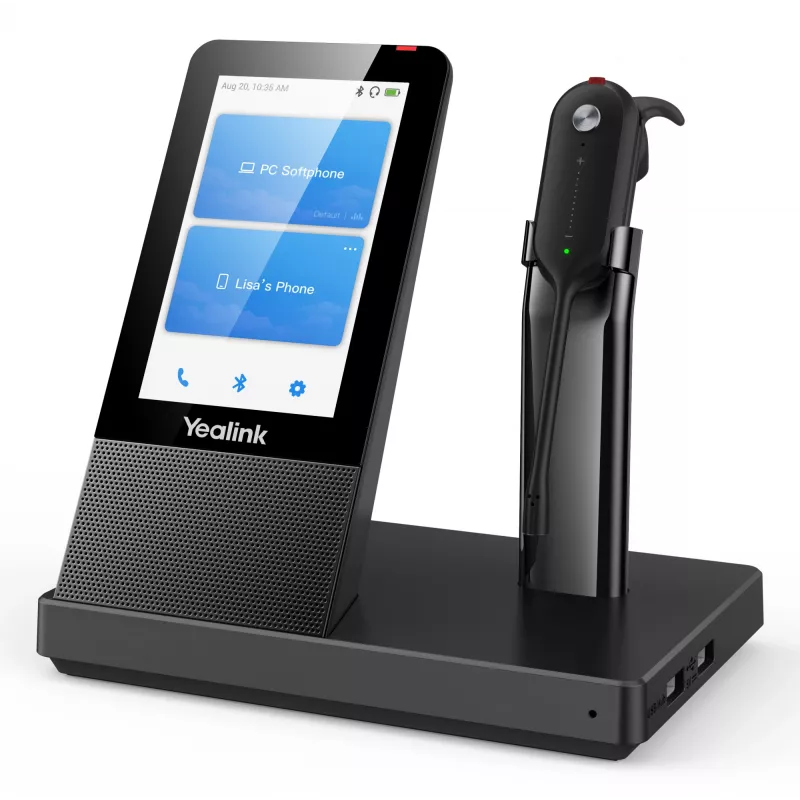 Yealink WH67 UC Headset, Wireless, Office/Call center, 20 - 14000 Hz, 19 g, Headset, Czarny