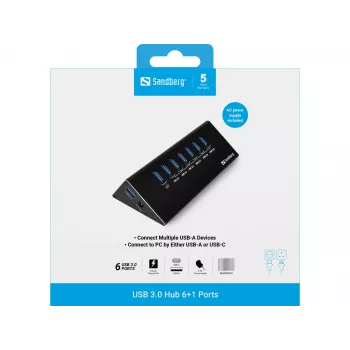 Sandberg USB 3.0 Hub 6+1 portów