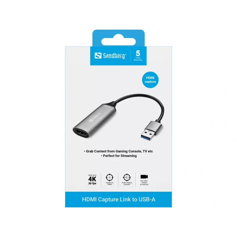 Sandberg HDMI Capture Link do USB-A