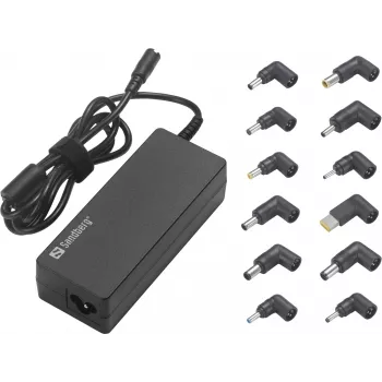 Zasilacz do laptopa Sandberg 90W EU+UK Wejście 100-240V Czarny
