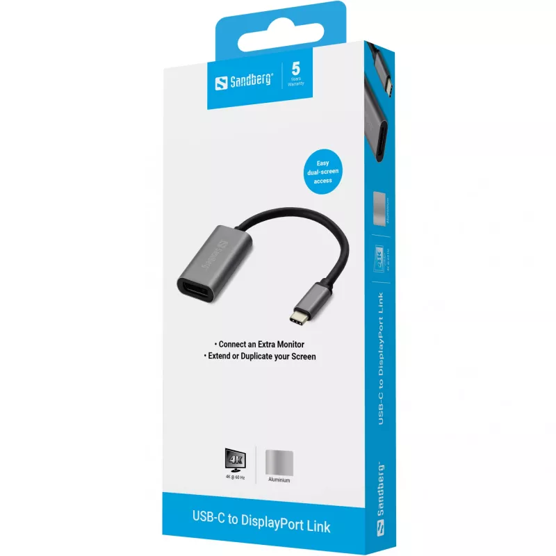 Kabel USB-C do DisplayPort Sandberg 136-19