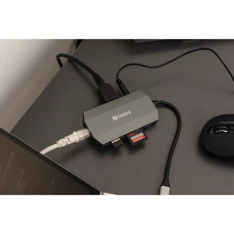 Stacja dokująca USB-C Sandberg 6w1 Travel Dock
