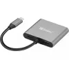 Sandberg USB-C Dock 2xHDMI+USB+PD Maksymalna rozdzielczość 3840x2160