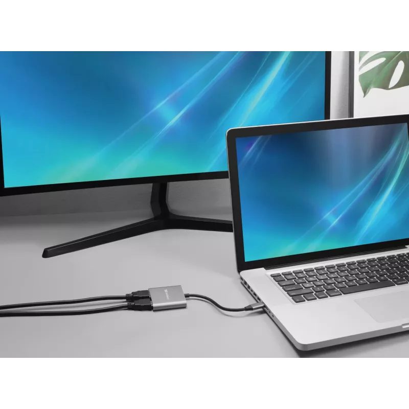 Sandberg USB-C Dock 2xHDMI+USB+PD Maksymalna rozdzielczość 3840x2160
